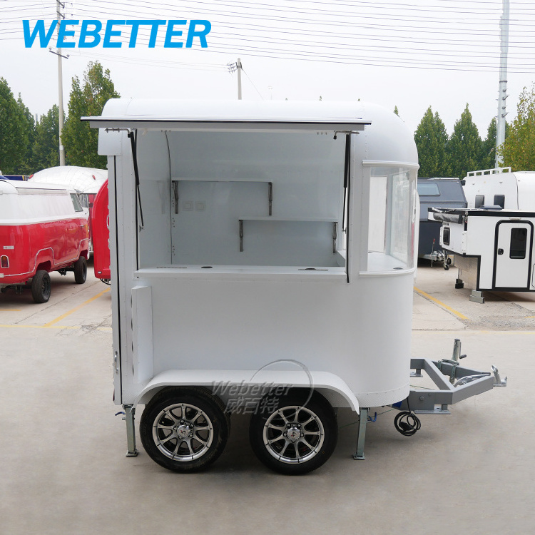 WEBETTER mini horse box food trailer cart small mobile smoothie beer drink dessert candy bar food cart with wheels