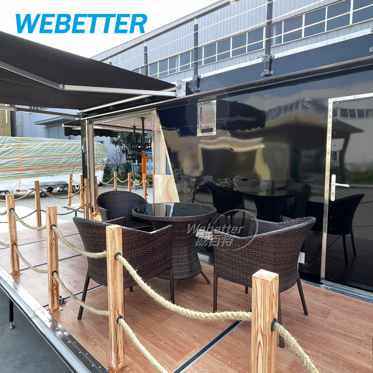 WEBETTER Pasta Food Truck Catering Trailer Fully Equipped Mobile Bar Trailer Restaurant Two Story Food Truck With Stairs