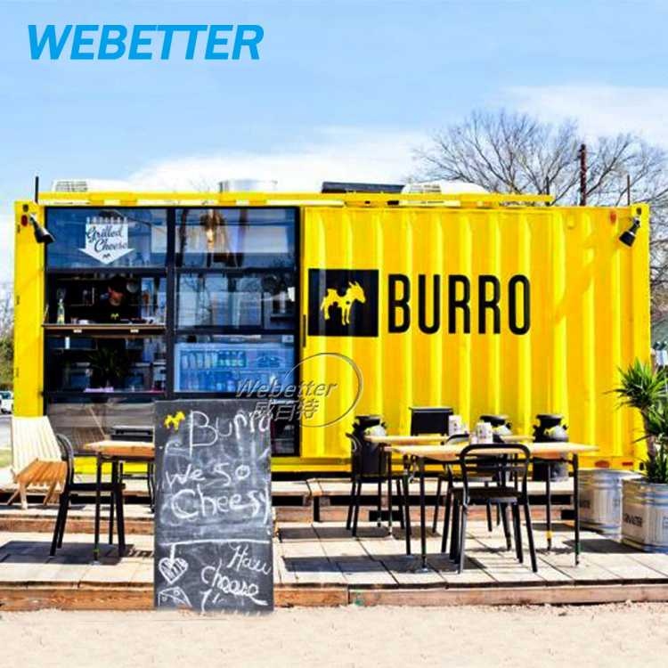 WEBETTER Prefabricated Cabin Restaurant Outdoor Bar 20ft Pop Up Container Coffee Shop Restaurant