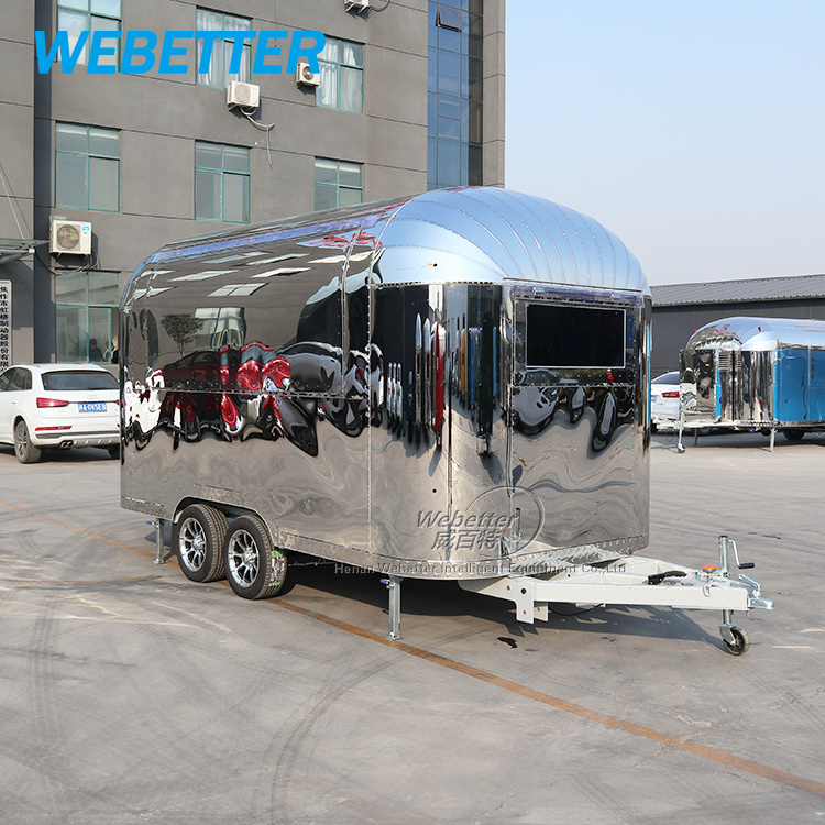 China suppliers airstream mobile kitchen coffee churros deep fryer fast food catering trailer food trucks for sale cheap price