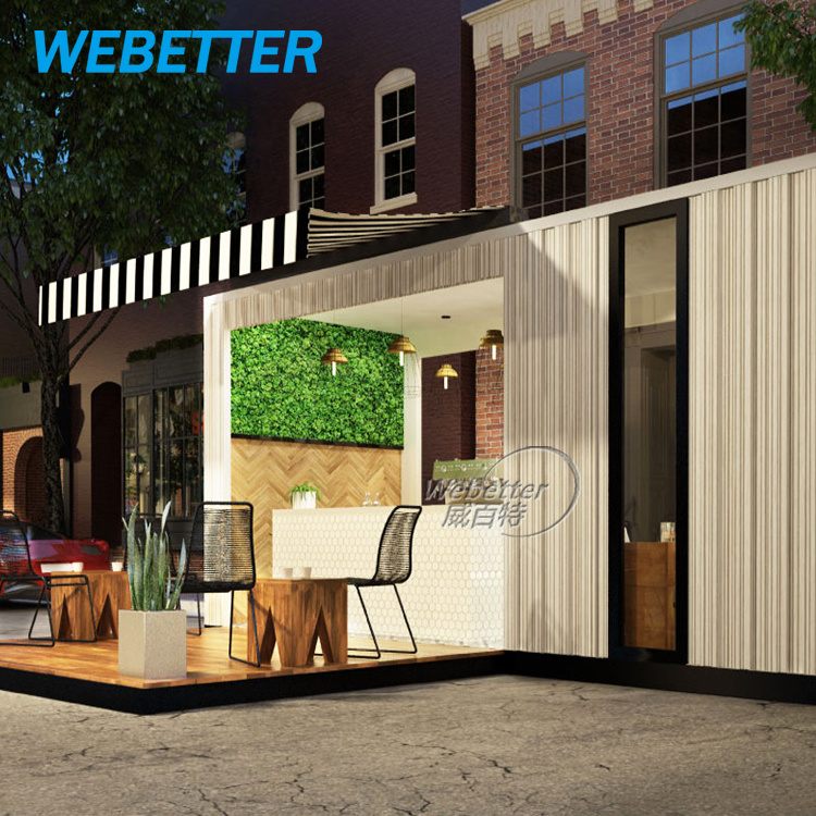 WEBETTER Prefabricated Cabin Restaurant Outdoor Bar 20ft Pop Up Container Coffee Shop Restaurant