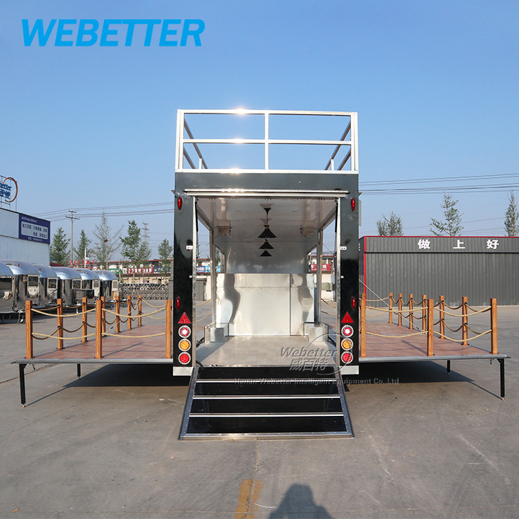 WEBETTER 2 story mobile cocktail juice bar trailer food caravan fully equipped mobile beer bbq food truck trailers for sale