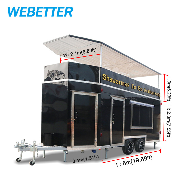 Custom remorque foodtruck two story mobile bar trailer double decker mobile fast food truck with full kitchen for sale in usa