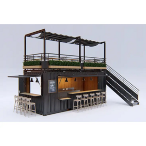 20ft 40ft Folding Shipping Container Coffee Shop Luxury Shipping Container Bar Fast Food Restaurant With Kitchen For Sale