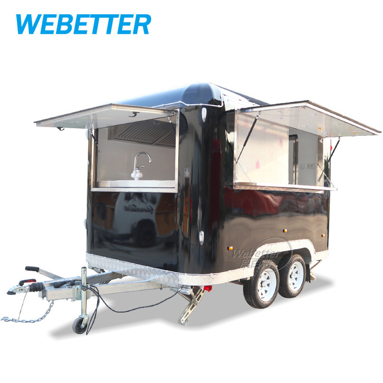 WEBETTER Street Mini Mobile Ice Cream Food Van Truck Fully Equipped Airstream Mobile Bar BBQ Fast Food Trailer Cart for Sale USA