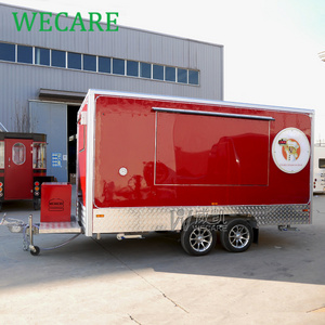 WECARE Towable Coffee Ice Cream Cart Taco Churros Food Trailer Mobile Shawarma Food Truck Fully Equipped Kitchen for Sale Europe