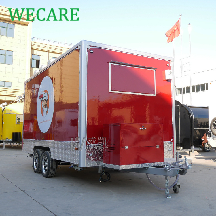 Wecare Towable Coffee Ice Cream Cart Taco Churros Food Trailer Mobile Shawarma Food Truck Fully Equipped Kitchen for Sale Europe