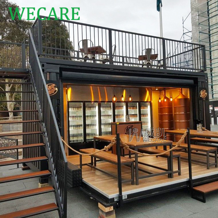 Custom Container Bar Store Prefabricates Coffee Container House Mobile Container Restaurant Food BBQ Shops Outdoor Tiny House