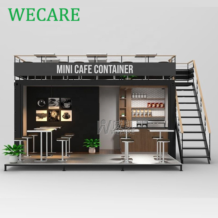 WECARE Mobile Container Restaurant Prefabricates House Customize Tiny House Outdoor Container Kitchen Street Bar Food Shop