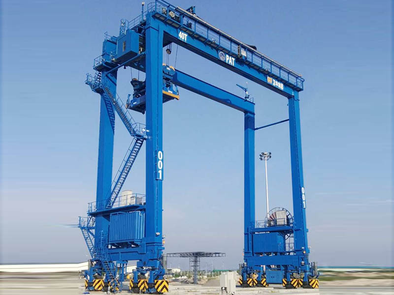 20 ton 25 ton rtg crane price electric rubber tire gantry crane 30 ton 40 ton for port container lifting using