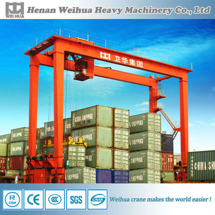 RTG Type port container gantry crane 50 ton rubber tyre container gantry crane 40t straddle carrier