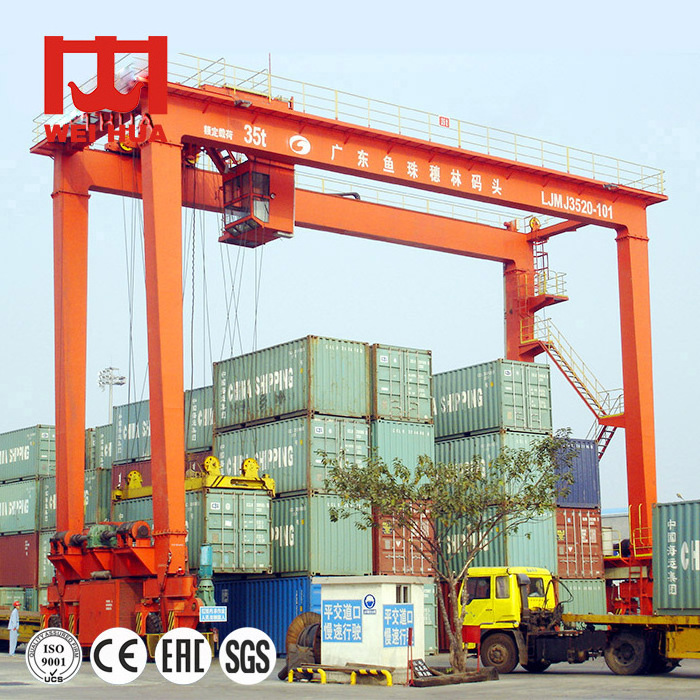 20 ton 35 ton straddle carrier Heavy duty RTG type crane 40 ton 43 ton 60 ton rubber tyre container gantry crane