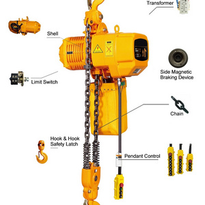 China supplier chain type electric hoist 1 ton 2 ton 110 volts for sale