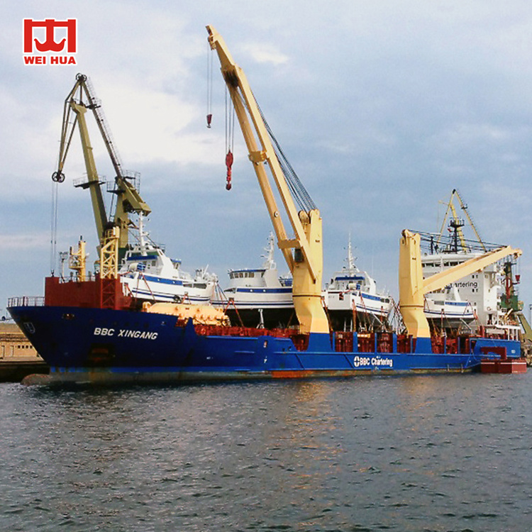 heavy duty 5 ton 10 ton hydraulic knuckle boom marine ship deck crane 35 ton for sale