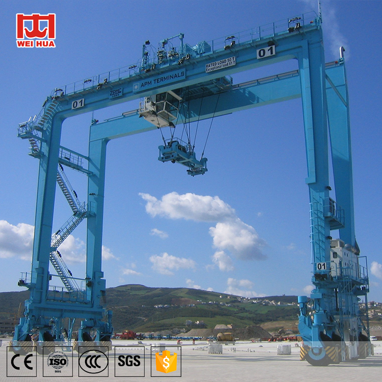 20 ton 30 ton 40 Ton  60 ton  80 ton RTG crane straddle carrier container rubber tyred gantry crane price