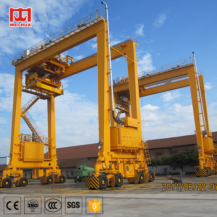 20 ton 30 ton 40 Ton  60 ton  80 ton RTG crane straddle carrier container rubber tyred gantry crane price