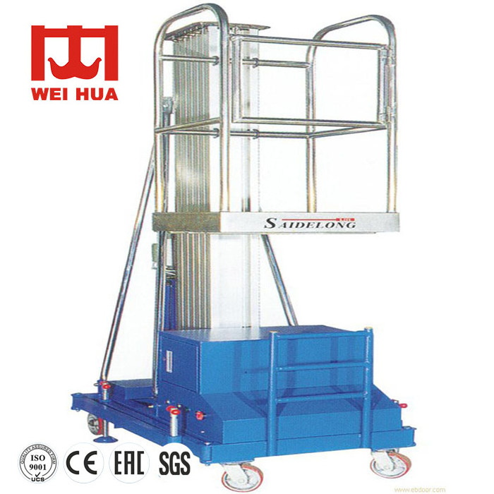 Aluminum Alloy Mast Hydraulic fixed scissor one man persona working lift platform