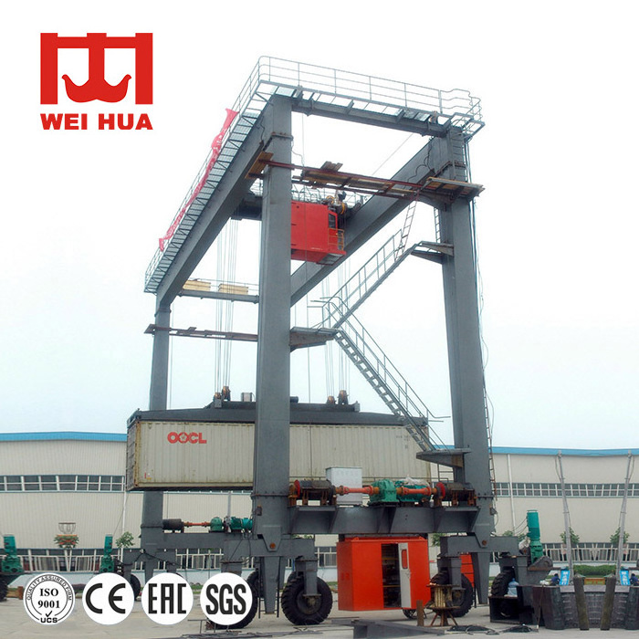 20 ton 35 ton straddle carrier Heavy duty RTG type crane 40 ton 43 ton 60 ton rubber tyre container gantry crane