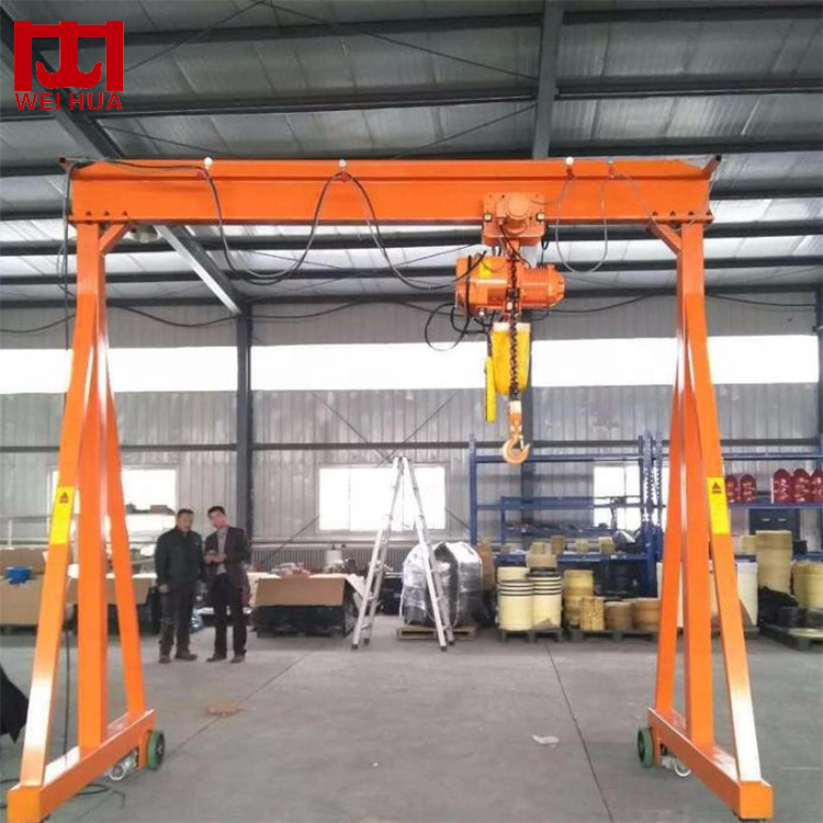 customized height adjustable single beam 1ton 2ton 3ton 4ton 5ton 6ton 10ton small mini portable mobile gantry cranes