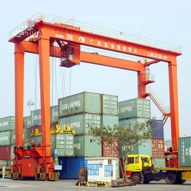 Weihua Crane 20 ton straddle carrier crane 30 ton 40 ton 50 ton 100 ton container rubber tired gantry crane rtg crane price