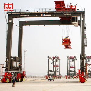 port container lifting 30 ton 40 ton 50 ton 60 ton RTG crane straddle carrier rubber tyred container gantry crane