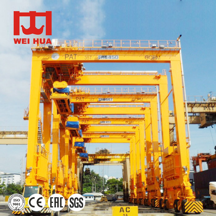 20 ton 35 ton straddle carrier Heavy duty RTG type crane 40 ton 43 ton 60 ton rubber tyre container gantry crane