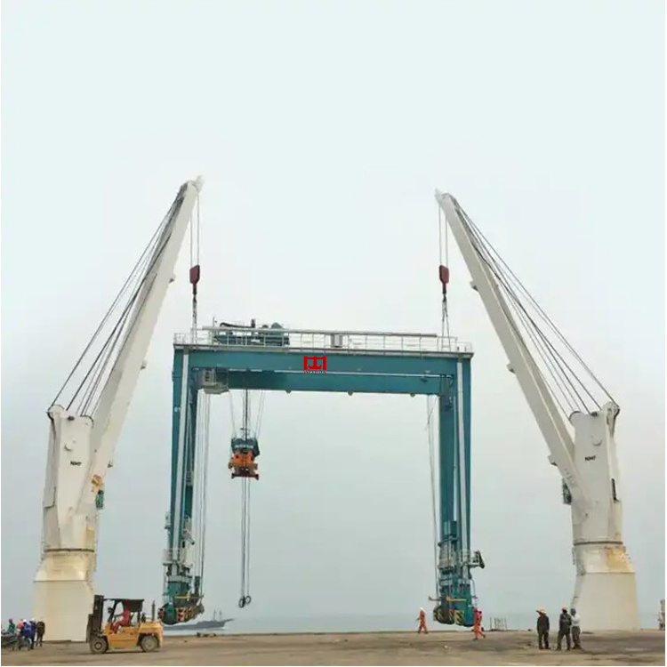 20 ton 25 ton rtg crane price electric rubber tire gantry crane 30 ton 40 ton for port container lifting using