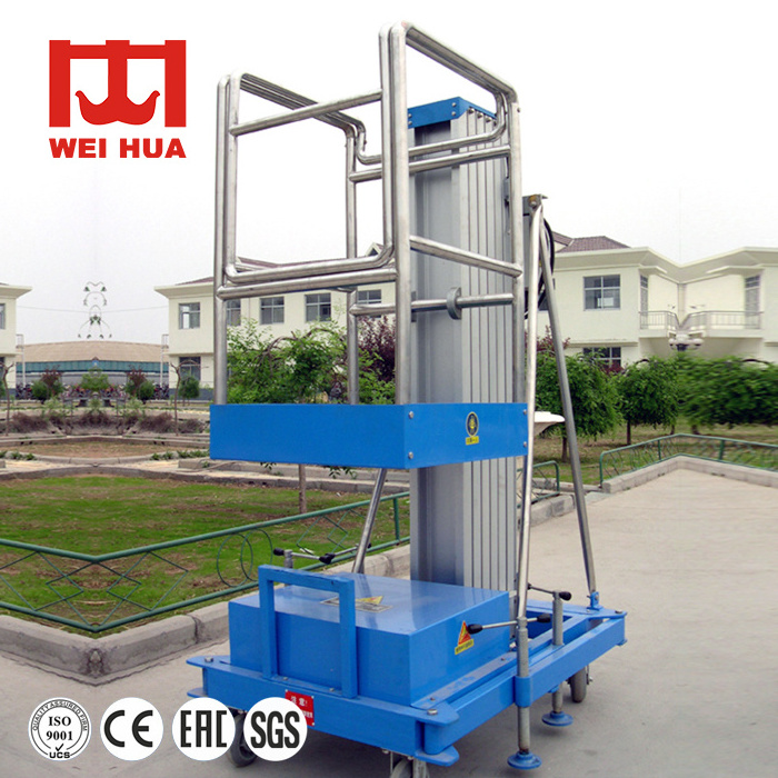 Aluminum Alloy Mast Hydraulic fixed scissor one man persona working lift platform