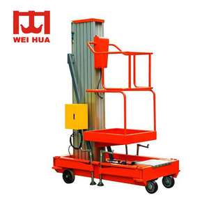 Aluminum Alloy Mast Hydraulic fixed scissor one man persona working lift platform