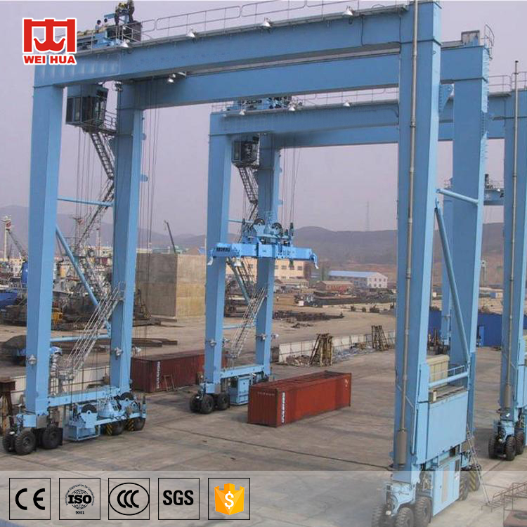 20 ton 30 ton 40 Ton  60 ton  80 ton RTG crane straddle carrier container rubber tyred gantry crane price