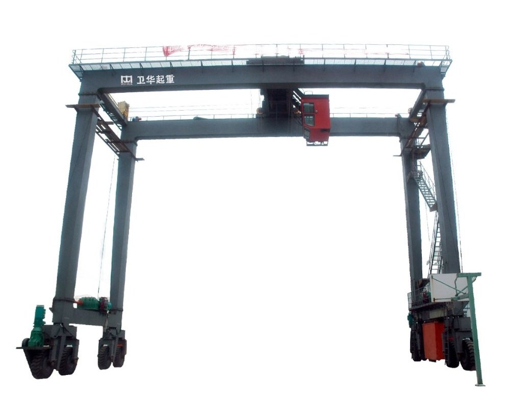 RTG Type port container gantry crane 50 ton rubber tyre container gantry crane 40t straddle carrier