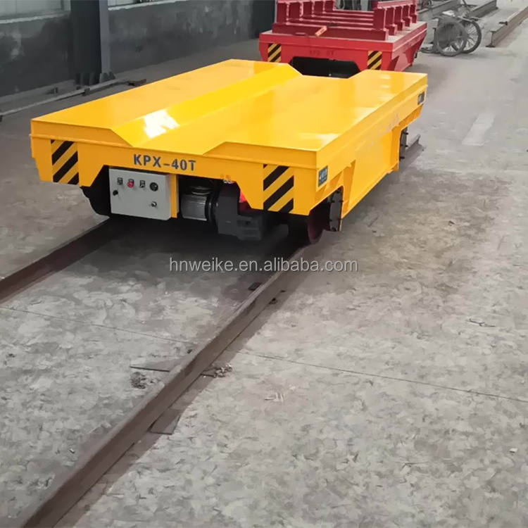 rail cargo transfer cart electric roll handling Track transfer cart