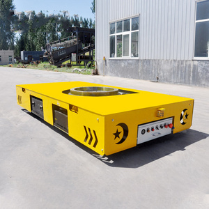 50 ton Trackless Electric Flat Car Steerable Transfer Cart