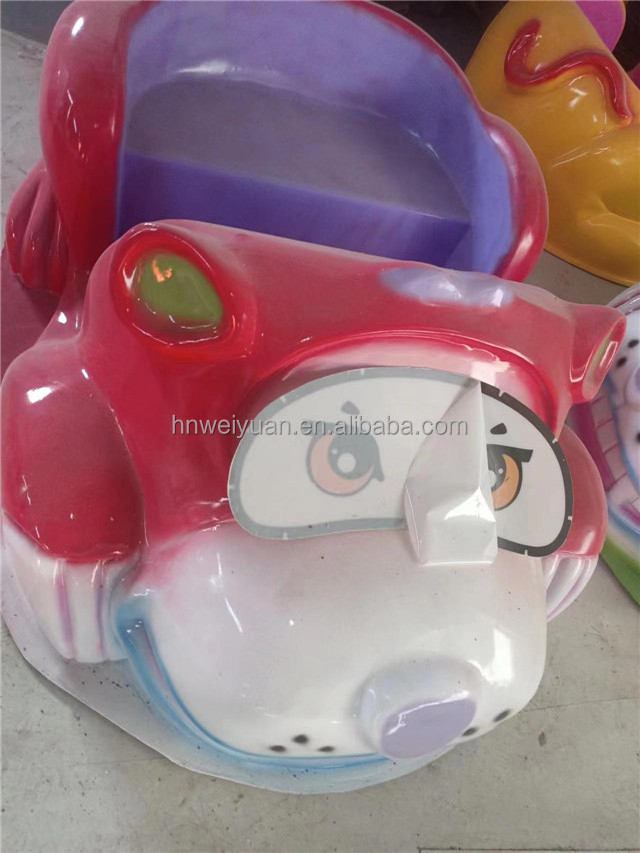 Kids Bumper Ride Animal Design Tiger Cartoon Small Amusement Kids Customized Zhengzhou Non Electric Bumper Cars 2 Years CE ISO