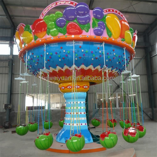 16 Seats Park Equipment Watermelon Swing Carousel Kids Amusement Flying Chair Mini Carnival Fair Shopping Mall Center Rides