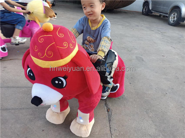 Battery Operated Machine Electronic Zoo Walking Rider Animals Plush Rides Bear Ride on Toy 1 Persons/car for Mall Customized