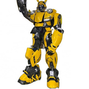 Amusement Park Shopping Mall Transformer Cosplay Robot Costume Carton Men Adults Yellow TV & Movie Costumes Adult Fancy Dress