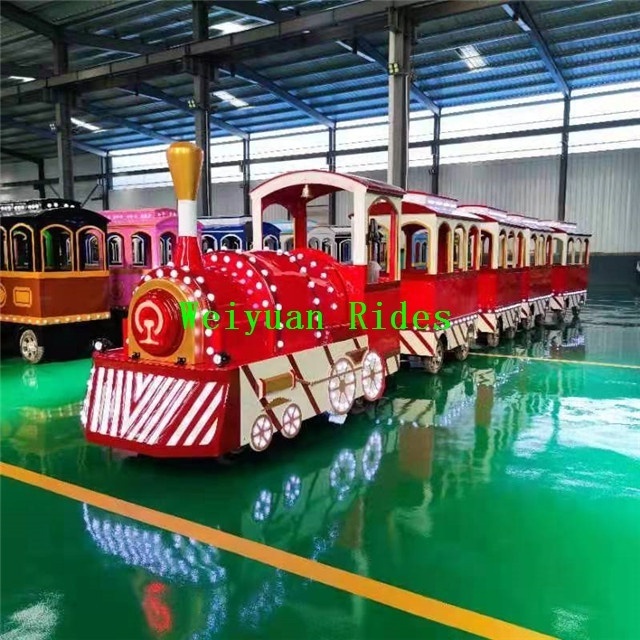 Amusement Park Sightseeing Game Tourist Road Train Electric Trackless Train Rides Waterproof Customized Zhengzhou Park Indoor