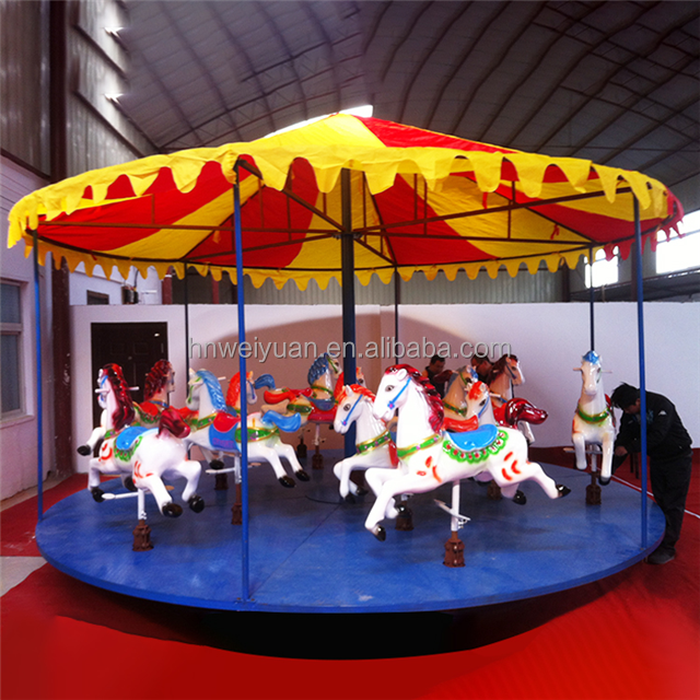 12 seats  portable amusement kiddie ride carousel rides for sale