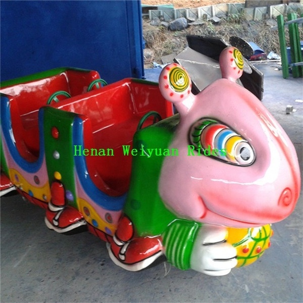 220V CE Certificate Zhengzhou Amusement Machine Amusement Park Ride on Train with Track for Kids Ant Design Track Train 1.5kw