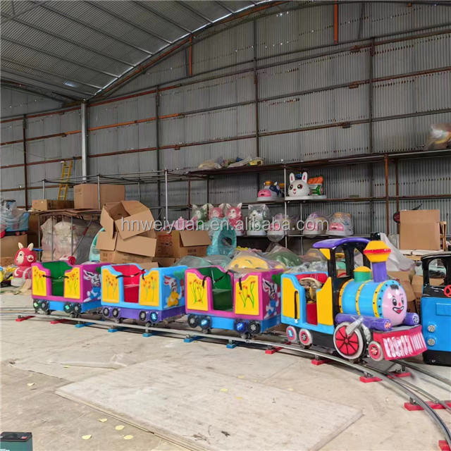 Indoor Shopping Mall Train Amusement Fiberglass CE Certificated Mini Electric Train for Kids Car 7 Players, Can Customized Also