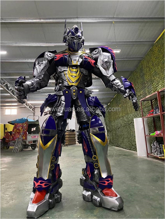 Amusement Park Shopping Mall Transformer Cosplay Robot Costume Carton Men Adults Yellow TV & Movie Costumes Adult Fancy Dress