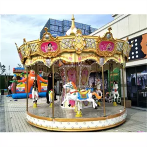 Customizable Mini Carousel Horse Ride Indoor Amusement Game Machine Garden Shopping Mall Mini Fairground Rides