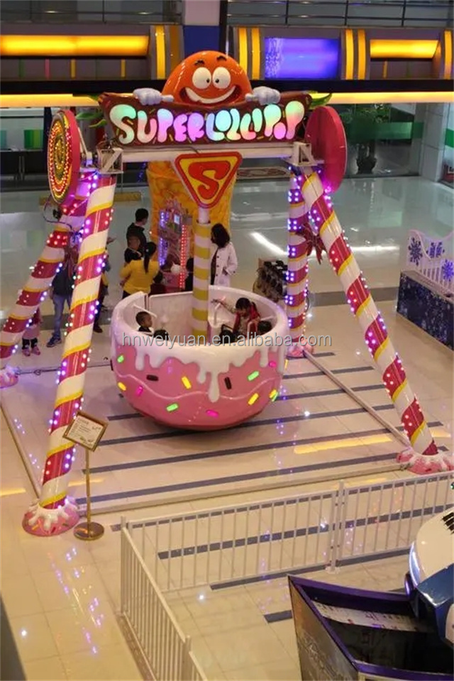 Amusement equipment mini pendulum frisbee rides manege fairground candy mini pendulum kiddie rides