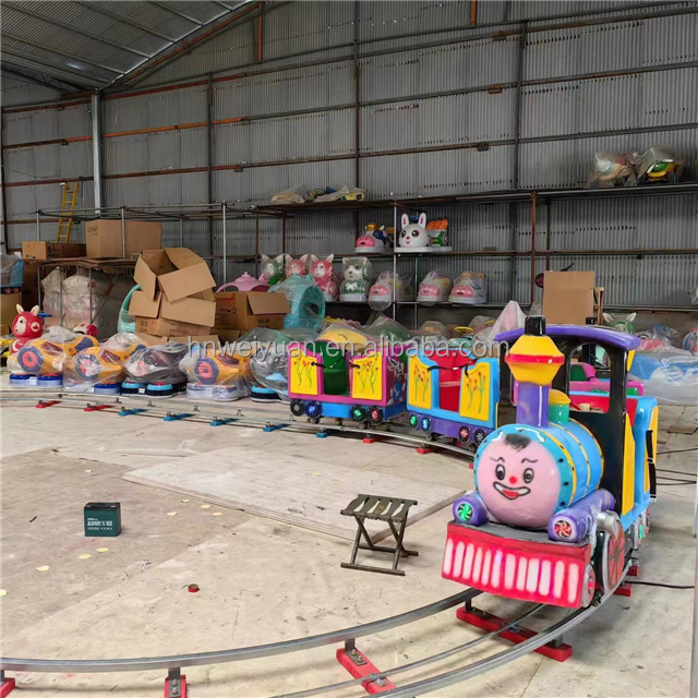 Indoor Shopping Mall Train Amusement Fiberglass CE Certificated Mini Electric Train for Kids Car 7 Players, Can Customized Also