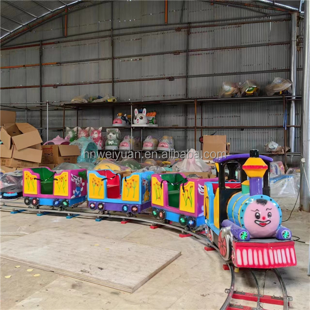 Indoor Shopping Mall Train Amusement Fiberglass CE Certificated Mini Electric Train for Kids Car 7 Players, Can Customized Also