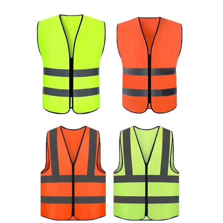 High Visibility Traffic Safety Vest Polyester Fluorescent Reflective Vest