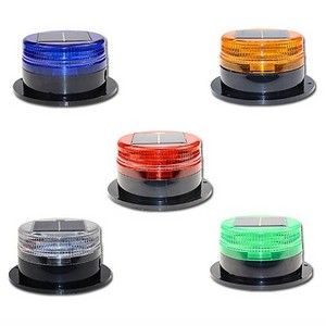 LED Solar Flash strobe warning light road Beacon magnetic Car roof light