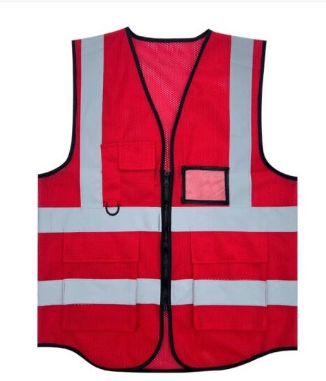 High Vis Fluorescent Yellow Green Safety Reflective clothes Jacket Construction Reflective Vest Workwear With Custom Logo