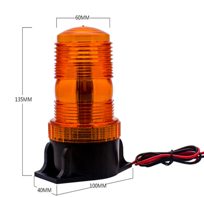 LED Strobe Light 10-80V Amber Warning Lights Emergency Flashing Beacon Light for Trucks Vehicles